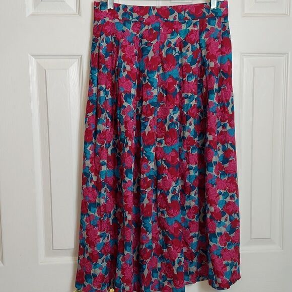 Vintage Pendleton Country Sophisticates Floral Midi Skirt Sz 12 - Picture 1 of 7